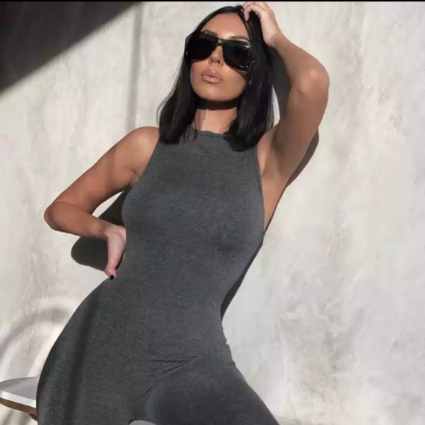 Sleeveless Jumpsuit Grey – Nineteen92